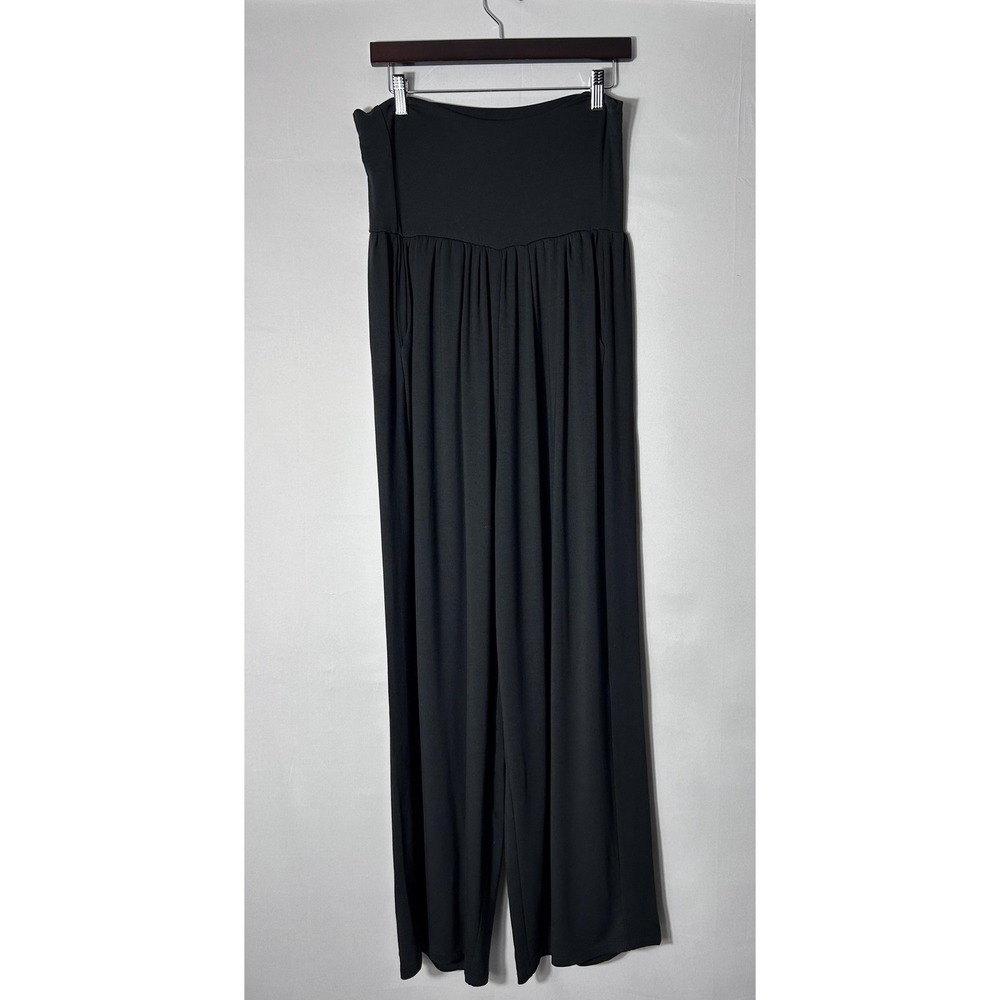 Quince Pants Womens XL Black French Terry Modal Wide Leg Pull On Comfy